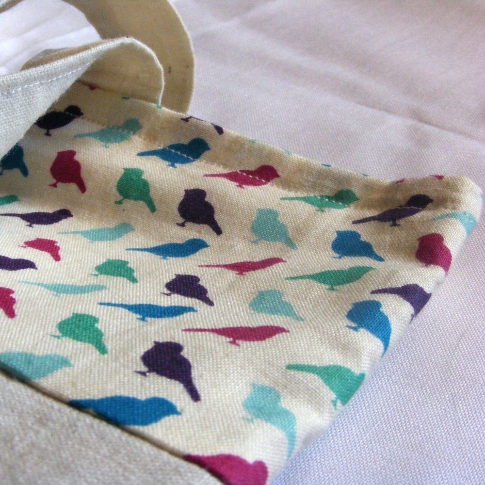 Tote Bag With Little Birdies.
