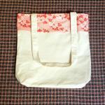 Tote Bag With Red & White Flowers