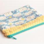 Patchwork Pouch - Monkeys And Yellow Dots